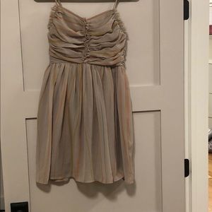 Chiffon dress w/pin stripes